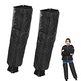 Kniewärmer Motorrad,Radsport Beinlinge,Wasserdicht Winddicht Beinwärmer,Plüschfutter Beinstulpen Reflektierend mit Reißverschluss,Motorrad Fahrrad Knieprotektor,Beinschutz Warmer für Outdoor