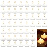 Schwimmkerzen, 50 Stück Schwimmkerzen Weiss, 3.5 cm Schwimmkerzen Groß, Floating Candles, Schwimmende Kerzen, Schwimmende Wasserkerzen für Hochzeit, Weihnachten, Neujahr, Valentinstag, Heimdekoration