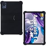 AKNICI Silikon Hülle für DOOGEE T30SE/ DOOGEE T30S/ DOOGEE T40/ DOOGEE T30 Ultra/DOOGEE T30 Pro Tablet 11 Zoll mit Integrierter Ständer, Weiches Schutzhülle Cover Case, Schwarz