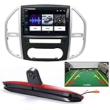 Wireless A-pple Carplay Android Auto,Bluetooth Autoradio+Bremsleuchte Rückfahrkamera Ersatz für Mercedes Benz Vito W447 2014-2022