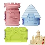 Wpsagek Sandformen,Strandformen Bauset | 3 Teile Interaktives Spielzeug Outdoor Kinderspiele Sensorik Urlaub Sommer Geburtstag Weihnachten