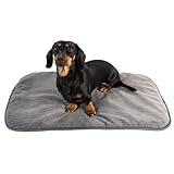 MyBestBuddy Hundematte grau Basic 70x45 cm M mit weichem Stoff extra für Haustiere - 40°C waschbar, allergikerfreundlich (100% Polyester) - Hundekissen BZW. Hundebett für mittlere Hunde, 70 x 45 cm