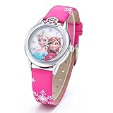Maxpro France Mädchen-Armbanduhr 'Die Eiskönigin' Frozen – Armbanduhr Rosa Fuchsia mit Zifferblatt Elsa und Anna Die Eiskönigin für Mädchen, Rosa, Gurt