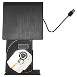 Lazmin112 Externes DVD-Laufwerk, USB3.0 5 Gbps Hochgeschwindigkeits-DVD-Brenner Plug-and-Play-Ultradünnes DVD-Laufwerk mit USB-C-Adapter für Laptop-Desktop-PC