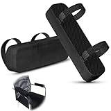 LONGHAO 2 pcs Armlehnen Pads,Stuhl Armlehne Pads,Stuhl Armlehne Kissen,Armlehnenbezug für BüRostuhl,Anti-Rutsch,Ergonomische Armlehnenpolster,für Schreibtischstuhl Gaming Stuhl(Schwarz)
