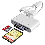XD Kartenleser Adapter für Fujifilm & Olympus - 3-in-1 SD MicroSD XD Picture Card Adapter Reader mit USB-C, Lightning & USB 2.0 - Kompatibel mit iPhone 16/15/14/13/12/11, iPad, MacBook, Kamera & PC