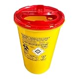 Nadelabfallbehälter 2l Spritzenabwurfbehälter Kanülenbox | Kanülensammler | Kanülenabwurfbehälter | Nadelentsorgungsbehälter | Sharps Container für Spritzen und Kanülen Tattoo Nadelabwurfbehälter