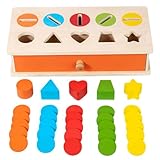 Krujecnt Farbsortierspielzeug aus Holz, sensorische Zuordnungsspiele aus Holz | Sortierspielzeug aus Holz für Kinder - Mehrzweck-Frühschulspielzeug für Kindertag, Geburtstag, Weihnachten und Ostern