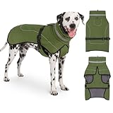 Axcimond Mantel Hund Wasserdicht Winter Hundemantel Warm Wasserdicht Hundejacke Fleece Hundepullover Hundemantel mit Fellkragen Reflektierend Winterjacke für Kleine Mittlere Große Hunde Regenmantel