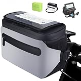 LEMEGO Wasserdicht Lenkertasche Fahrrad mit Adapter für E Bike und Fahrrad 4.5 L Fahrradtasche vorne Lenker Fahrradlenkertaschen Handyhalterung mit Einstellbar Touchscreen und abnehmbar Schultergurt