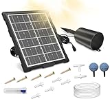 ETUCYNG Solarbetriebener Teichbelüfter | Solar-Teich-Sauerstoffbelüfter – Aquarium-Sauerstoffbelüfter mit Rohr und Luftblasenstein für Garten, Aquarium, Hydrokultur im Freien