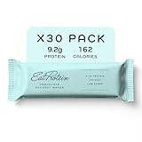 EatProtein Schoko-Kokos Proteinwaffeln, 9,2 g Protein, Zuckerarm, Ballaststoffreich, mit Milchschokolade überzogen, Gesunder Snack für Frauen, 162 kcal (30 Pack, Schoko-Kokos)