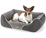 pecute Hundebett Mittelgroße Hunde, Plüscher Hundekorb Katzenbett, Plüsch Hundebetten, Hundesofa, Hundecouch Dog Bed, Hundebett für Mittelgroße Hunde & Katzen (M 63 * 53 cm)