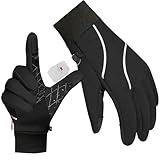 Origem Handschuhe Kinder Fahrradhandschuhe Kids Thermo Fleece Winterhandschuhe warm Anti-Rutsch Touch Screen Wasserabweisende Laufhandschuhe Outdoor Sport Reithandschuhe für Jungen Mädchen 4-14 Jahre