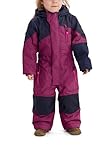 Killtec Schneeanzug Kinder Kesley Mini - Skioverall mit Kapuze - 10.000 mm Wassersäule - Skianzug für Jungen und Mädchen, pflaume, 110/116