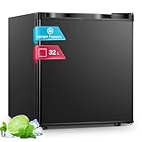 FOHERE Kompakter aufrechter Gefrierschrank, 1,1 Cu.Ft Arbeitsplatte, Mini-Gefrierschrank mit wendbarer Tür und 7 einstellbaren Temperaturen, abnehmbares Drahtregal für Zuhause/Schlafsäle/Wohnung/Büro
