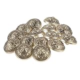 SOIMISS 15 Stück Teiliges Britische Metallknöpfe mit Vintage Pilzmotiv Dekorative Anzug und Mantelknöpfe aus Langlebiger Legierung zum Nähen und Ersetzen von Kleidungsknöpfen