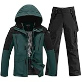 HOTIAN Herren Ski Jacke und Hosen Set Herren Schneeanzug Winter Warme schneeanzug Wasserdicht Winddicht skibekleidung Snowboard Set HG+HG XL