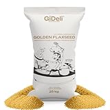 GiDeli Leinsamen Gold 25kg ganze goldleinsamen – ohne Zusätze – Leinsaat ideal zum Backen – vegan – ganze Körner naturbelassen – perfekt für Müsli, Brot & Smoothies