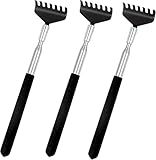 3er Rückenkratzer Set - Stabil & ausziehbar mit breiter Kratzfläche für effektive Linderung von Juckreiz - Massagegerät & Rückenkrauler