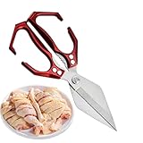 Küchenschere, Rostfreie Edelstahl Lebensmittelschere, Robuste Multifunktionsschere Für Geflügel Seafood Nüsse Verarbeitung