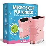 Edubini Digitales Mikroskop für Kinder [1000-fache Vergrößerung] - Tragbares Taschenmikroskop für Garten, Wald & Experimente - Kindermikroskop Spielzeug mit digitalem HD-Bildschirm [inkl Fotofunktion]