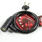 Dcaknri Sicherheitsschloss für Fahrräder, Roller, 2 Schlüssel, starker Stahldraht, 100 cm