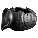 GARIOUANS Keramik Wasserfallbrunnen mit Wasserzirkulation Kleines Dekoratives Gefäß für Garten Balkon und Aquarium Platzsparend mit Offener Wasserauslauföffnung