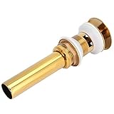 Fdit Ablauffilter, Abflussstopper für Nicht überlaufende Ablaufgarnitur, für die Küche für Erwachsene(Goldenes großes Sprunggurtloch)