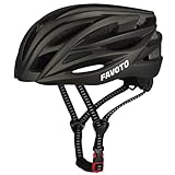 Favoto Rennrad Helm Herren Leicht - EPS In-Mold Technologie Rennradhelm Rollerhelm Fahrradhelm für Erwachsene CE Zertifiziert mit Abnehmbarer Innenfutter Verstellbar Titan L (58-61cm)
