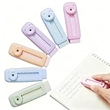 Zestivra Einziehbarer Radiergummi mit Reißverschluss, Set mit verschiebbaren Stiften, Schulbedarf, für Zeichenunterricht, Klassenzimmer, Arbeitsplatz – für Schule und Arbeitsplatz
