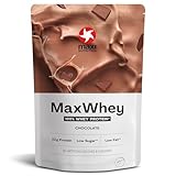 MaxiNutrition 100% Whey Premium-Proteinpulver Chocolate 420g, ohne künstliche Aromen, Eiweißpulver aus 100% Molke, ergibt 14 Protein-Shakes à 23g Eiweiß, low carb, inkl. Vitamin B6, Made in Germany