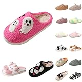 Slippers Unisex Warme Kunstwolle Hausschuhe Winter Plüsch Pantoffeln Scuff Memoryschaum Winterschuhe Niedliche Cartoon Schuhe Baumwolle Cozy Slipper Spantoffeln Damen Filzpantoffeln Damen