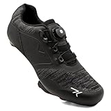 Feyenold Herren Fahrradschuhe Damen Radsport Schuhe Kompatibel mit Peloton & Kompatible Installation Look SPD SPD-SL Delta Lock Pedal Reitschuhe Schwarz 44 EU