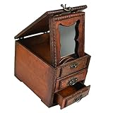 BIUDECO Kasten Dressing-Box schmink kosmetikaufbewahrungsboxen Kosmetikbox Schmuckdisplay Schmucketui Organizer zur Aufbewahrung von Schmuck schmuckschatulle aus holz