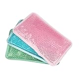 Healvian 3 Stck Wiederverwendbare Gel eisbeutel mit Gurt für Heiße und Kalte Kompresse Vielseitig Einsetzbar für Schulter Nacken Kopf und Weiches Material Praktische Schmerztherapie