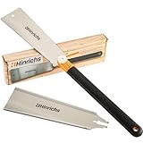 Hinrichs Japansäge Ryoba 25 cm - Japan Säge aus Karbonstahl - Doppelseitige japanische Säge Holz & Kunststoff - Zugsäge – Feine Säge Holz - Japanese Saw inkl Wechsel-Sägeblatt - Handsäge
