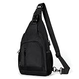 TAN.TOMI Brusttasche Herren, Sling Bag Herren, Schultertasche Herren Verstellbare Schulter, Wasserfest Umhängetasche Herren, Crossbody Bag für Männer Outdoor-Sportarten Wandern Radfahren