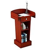 Rednerpult Podiumständer, Sprechplattform Konferenzraum Podiumstisch Restaurant Willkommen Empfang Schreibtisch für Unternehmen Campus (Farbe: Rot, Größe: Einheitsgröße)