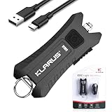 klarus Mi2 Wiederaufladbare LED-Schlüsselanhänger-Taschenlampe, USB C,40 Lumen, klein, leicht, Taschenlampe, Stromversorgung durch integrierten Akku