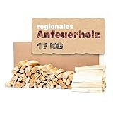 Heumüller Holzwolle Anzündholz 17 kg I Anfeuerholz aus gespaltenem & entrindetem Kiefernholz I Hoher Harzgehalt für schnelles & effizientes Anzünden I Ideal für Kamin, Grill & Lagerfeuer