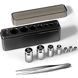 UNIWEIGH Kalibriergewicht-Set,7 Stück 1–60 g Kalibrierungs-Gramm-Skala-Gewichts-Set,kleines Testgewicht für digitale Waage,beinhaltet: 1 x 1g,2 x 2g,1 x 5g,1 x 10g,2 x 20g,Stück Pinzette