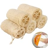 Natürliche Luffa Schwamm 5 Stücke - Gurke Badeschwamm, Peeling Duschschwamm Spülschwämme für Körperpflege, Küche, Bad Scrubber und Seife 12.1 cm