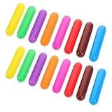 Uonlytech 60 Stück Bällebadbälle für Babys Dicke Plastikbälle mit Farbigem Streifenmuster 128cm Kindersicher für Laufstall und Spielplatz