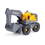 Dickie Toys - Volvo Bagger Tough Excavator (26 cm) - Spielzeug-Schaufelbagger für Kinder ab 3 Jahre mit Freilauf, beweglichem Arm und Schaufel, als Sandspielzeug geeignet