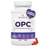 Bandini® Traubenkernextrakt 200 Kapseln für 3 Monate | Hochdosiert mit 95% OPC je Kapsel | Höchster Gehalt nach HPLC | Aus italienischen Weintrauben | 1052mg Extrakt mit 999,4mg OPC + 24mg Vitamin C