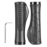 Xynovate Lenkergriffe Fahrrad, Fahrradgriffe ergonomisch, Anti-Rutsch mit Lock Design, Passend für Trekkingrad Mountainbike Rennrad(schwarz)