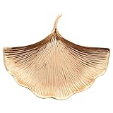 SOLUSTRE Tragbarer Schmuckaufbewahrungsbehälter Ginkgoblatt Design Langlebige Schmuckschale mit Großem Fassungsvermögen Aufbewahrungstablett für Zuhause und Reisen