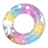 manhegari Schwimmweste für Kinder, schwimmende Umkleide zum Schwimmen | Schwimmjacke, bequem, Pailletten, faltbar, für Pool, Außenbereich, Sicherheit, Navigation Mädchen