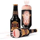 RJ1g - Schwarze 23,6 cm weiche Silikon-Bierflasche geformtes flexibles Design für eine verbesserte Erfahrung, ideal für diskrete Verwendung, leicht zu reinigen